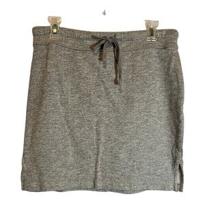 James Perse Heather Gray Knit Drawstring Mini Skirt